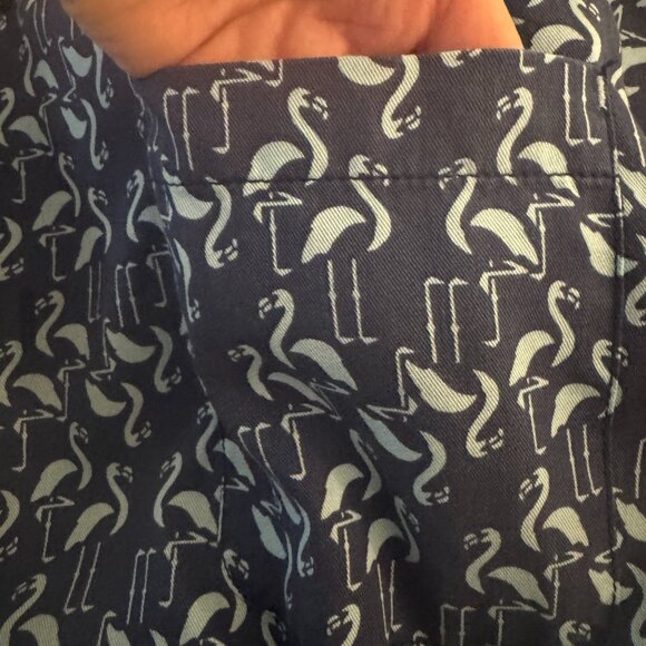 Mens Tommy Bahama Go Flamingo SS Shirt Ocean Deep - Picture 6 of 8